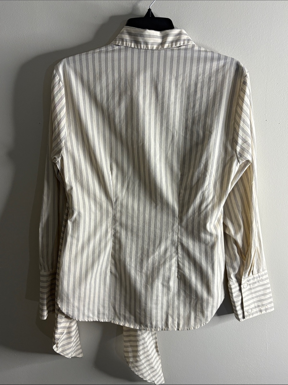 Abercrombie & Fitch Cream Shirt with Black Pinstripes - Picture 5 of 5